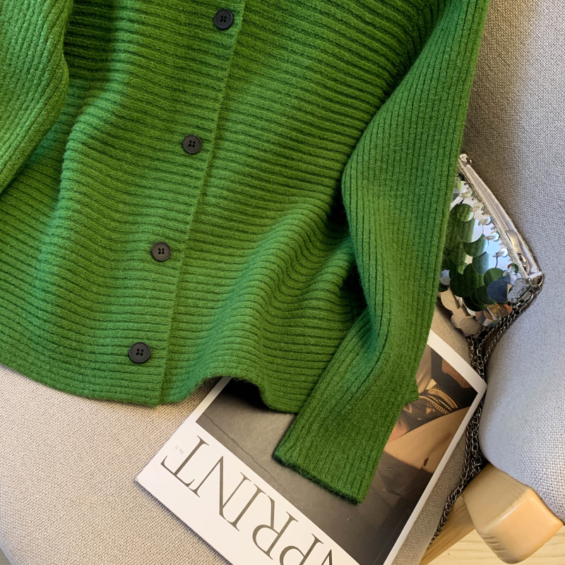 Pure knitted niche tops Western style high collar sweater