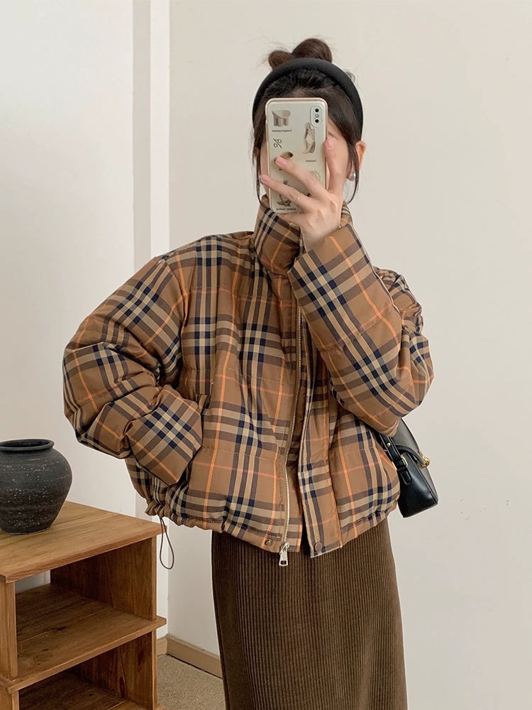 Korean style coat thick bread clothing for women