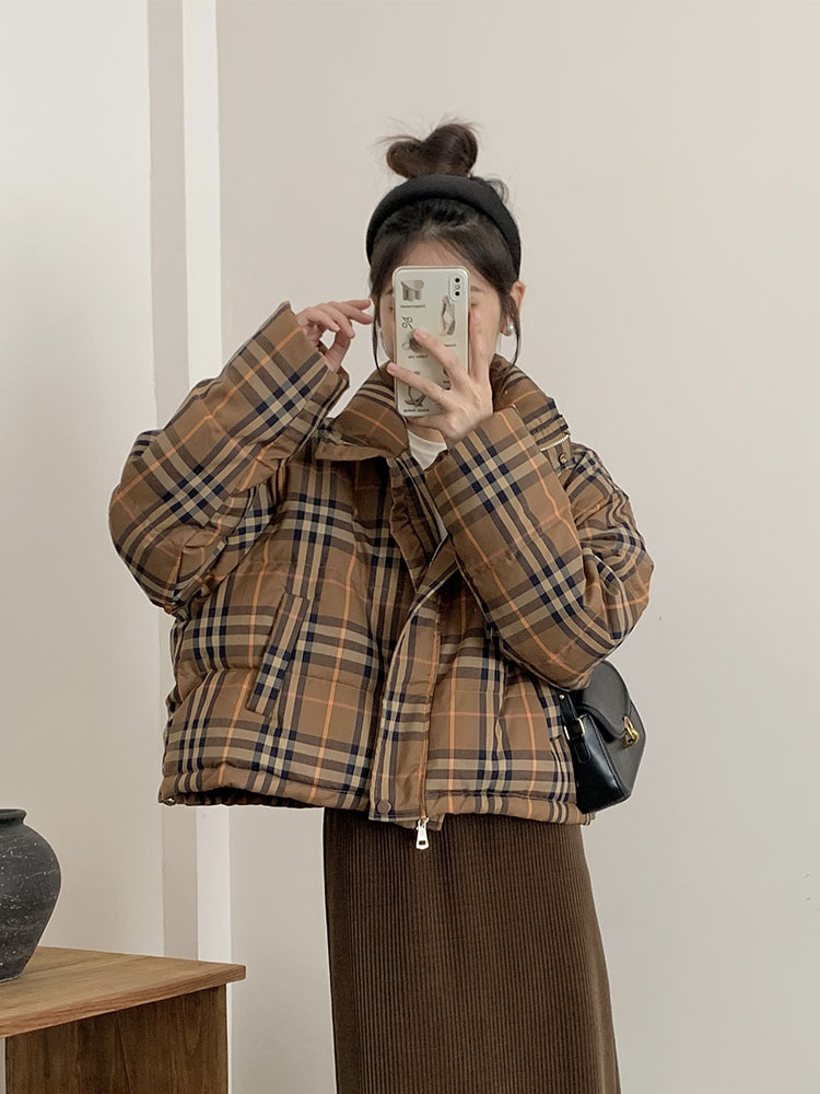 Korean style coat thick bread clothing for women