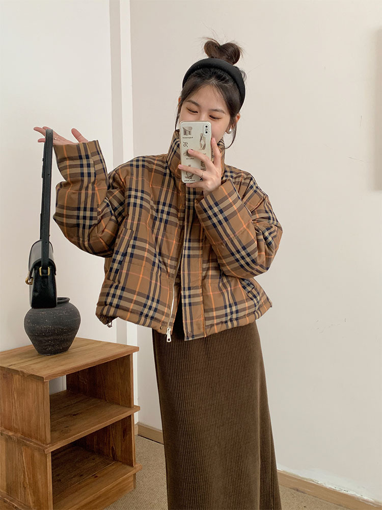 Korean style coat thick bread clothing for women