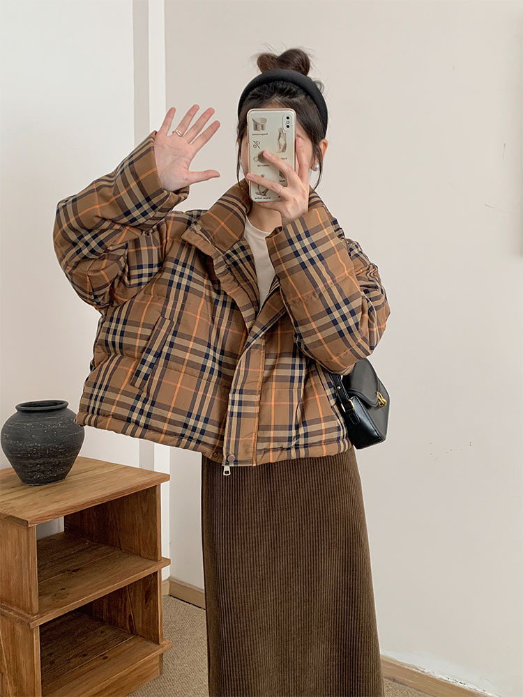 Korean style coat thick bread clothing for women