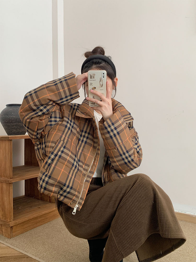 Korean style coat thick bread clothing for women