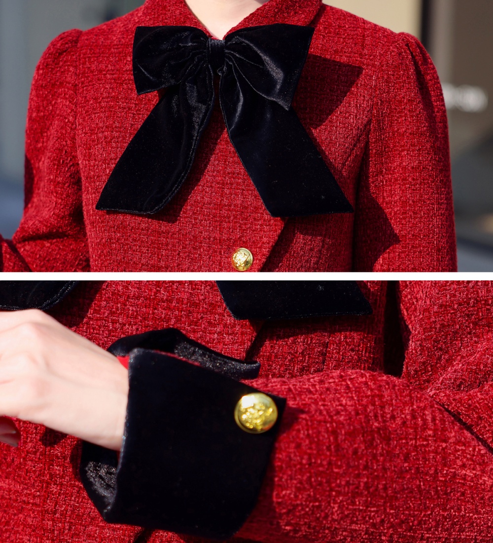 Chanelstyle evening dress temperament long skirt 2pcs set