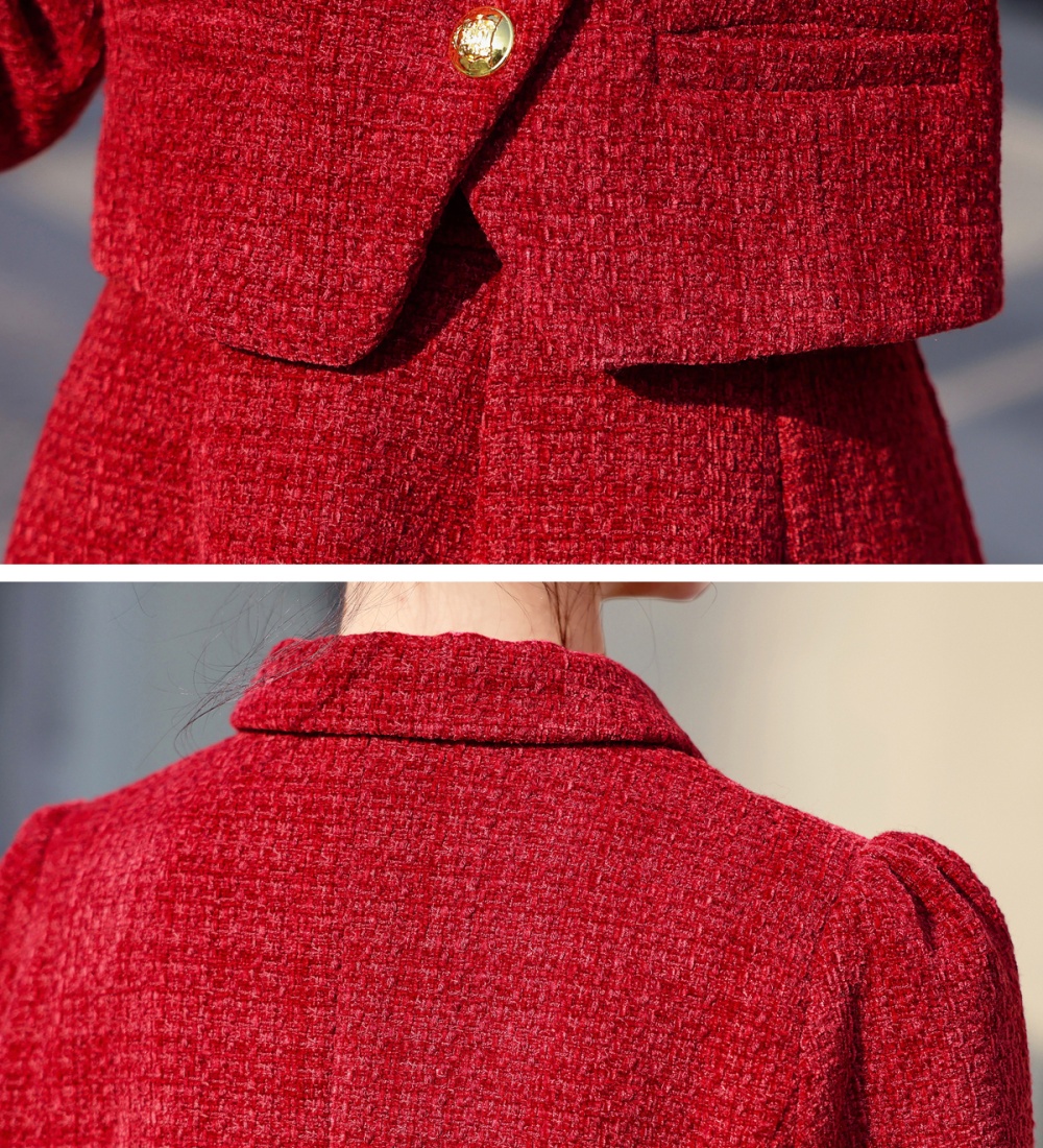 Chanelstyle evening dress temperament long skirt 2pcs set