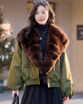 Winter fox fur goose large fur collar down coat