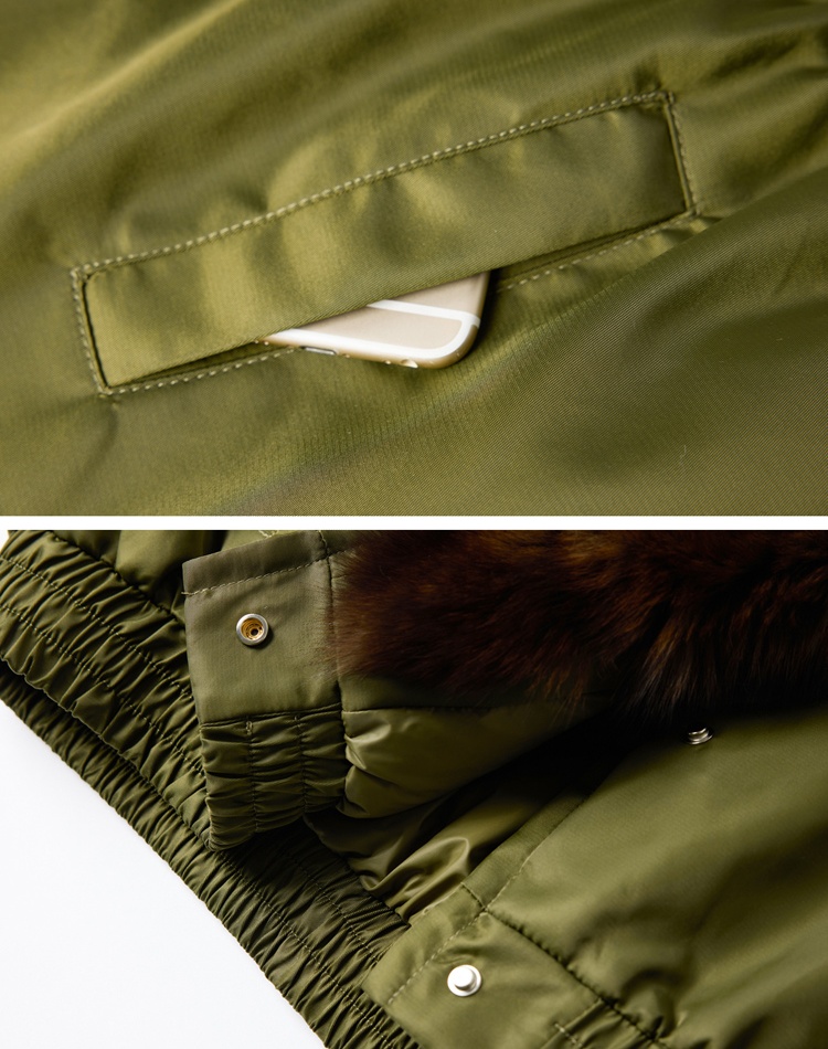 Winter fox fur goose large fur collar down coat