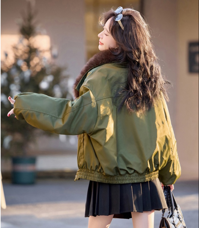 Winter fox fur goose large fur collar down coat