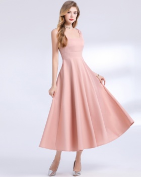 Slim pinched waist dress sleeveless Sexy underwear