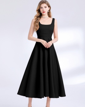 Big skirt pinched waist dress sleeveless Sexy underwear