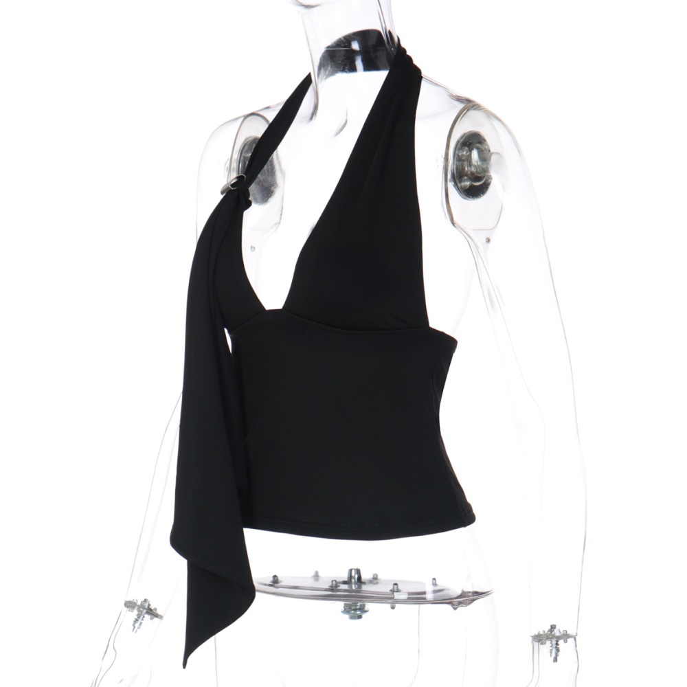 Low-cut winter sling enticement European style sexy tops