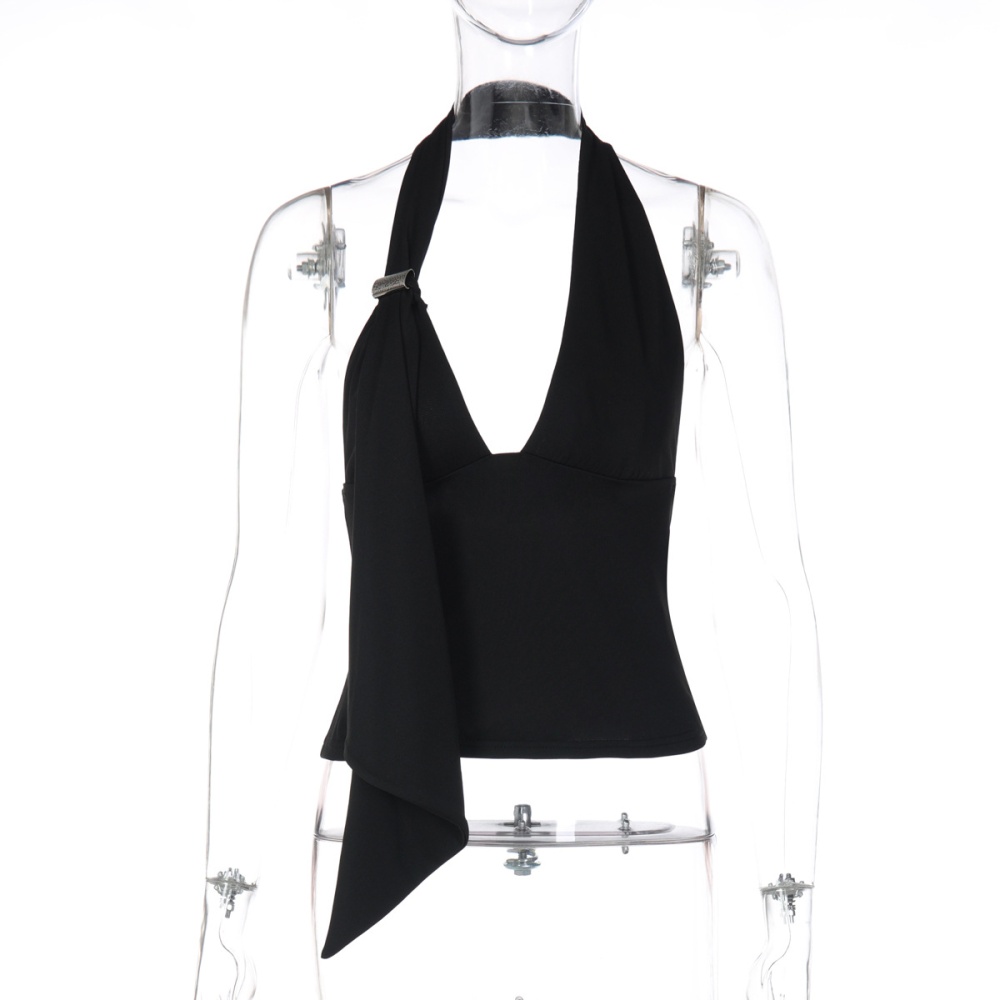 Low-cut winter sling enticement European style sexy tops