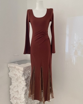 Splice autumn and winter mermaid lace dress