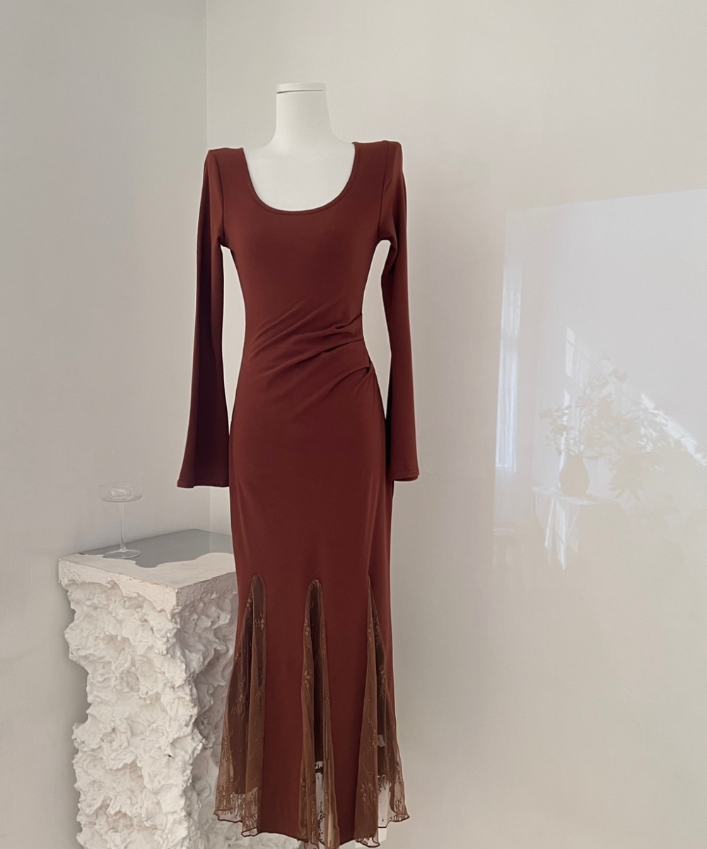 Splice autumn and winter mermaid lace dress