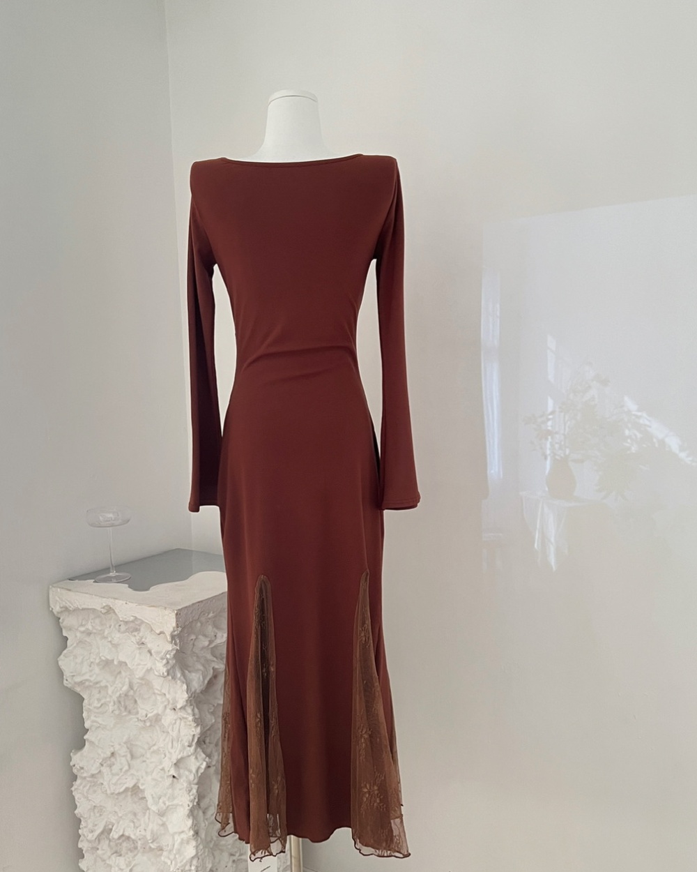 Splice autumn and winter mermaid lace dress
