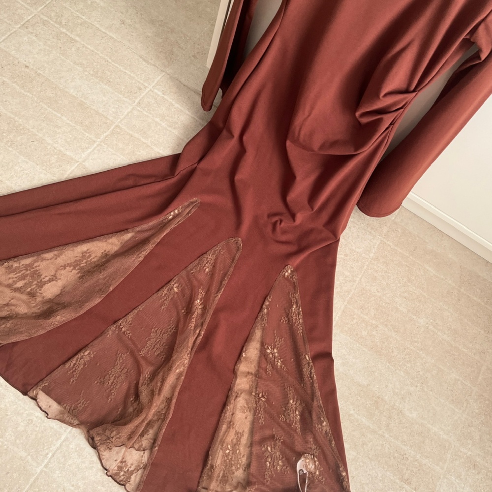 Splice autumn and winter mermaid lace dress