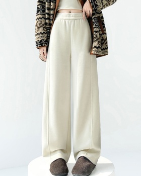 Autumn and winter cashmere wide leg pants