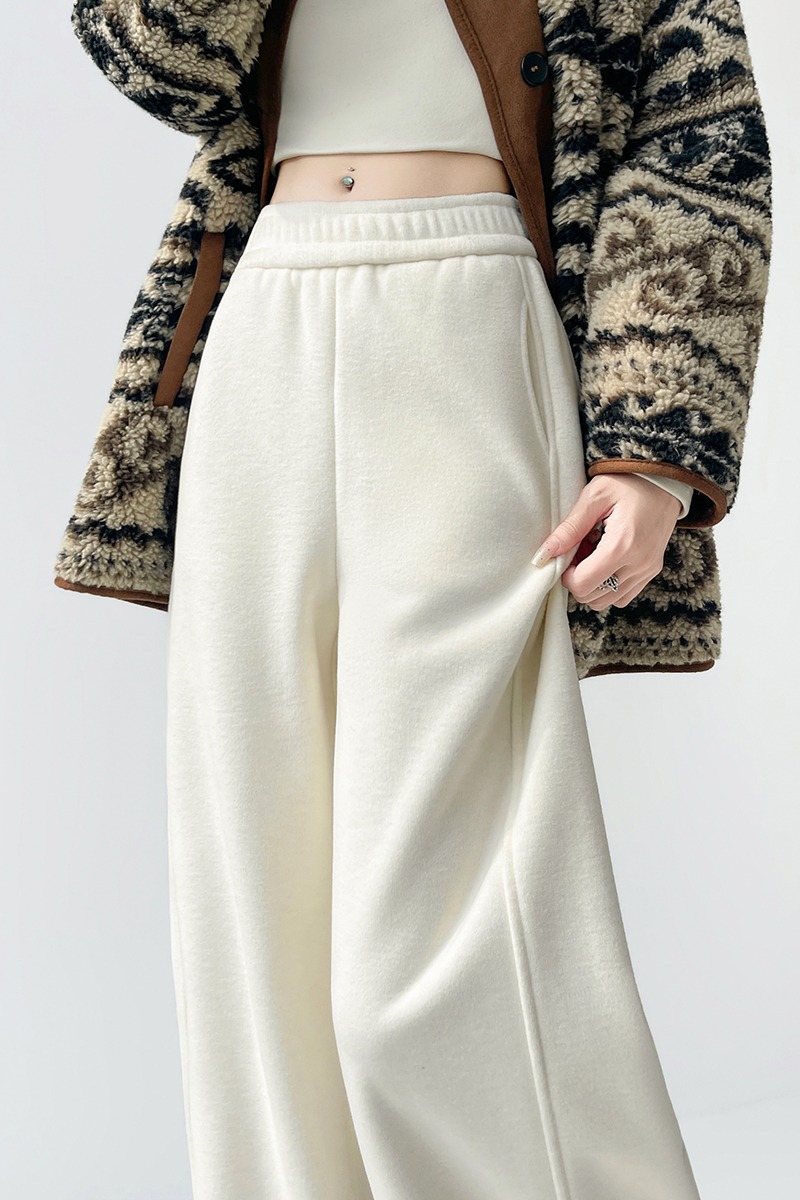 Autumn and winter cashmere wide leg pants