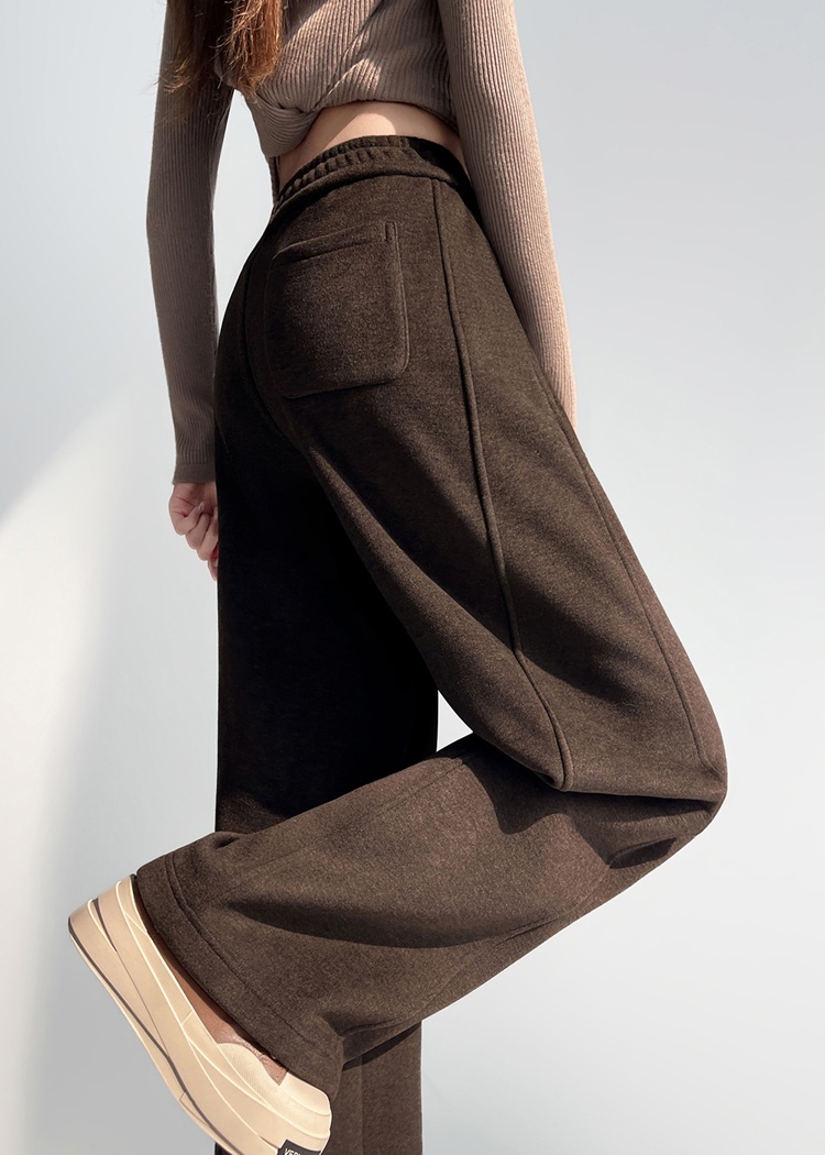 Autumn and winter cashmere wide leg pants
