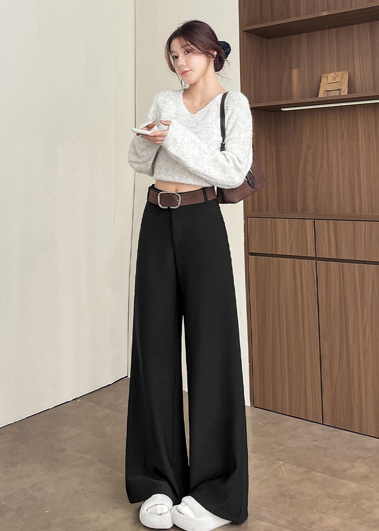 Straight wide leg pants business suit for women