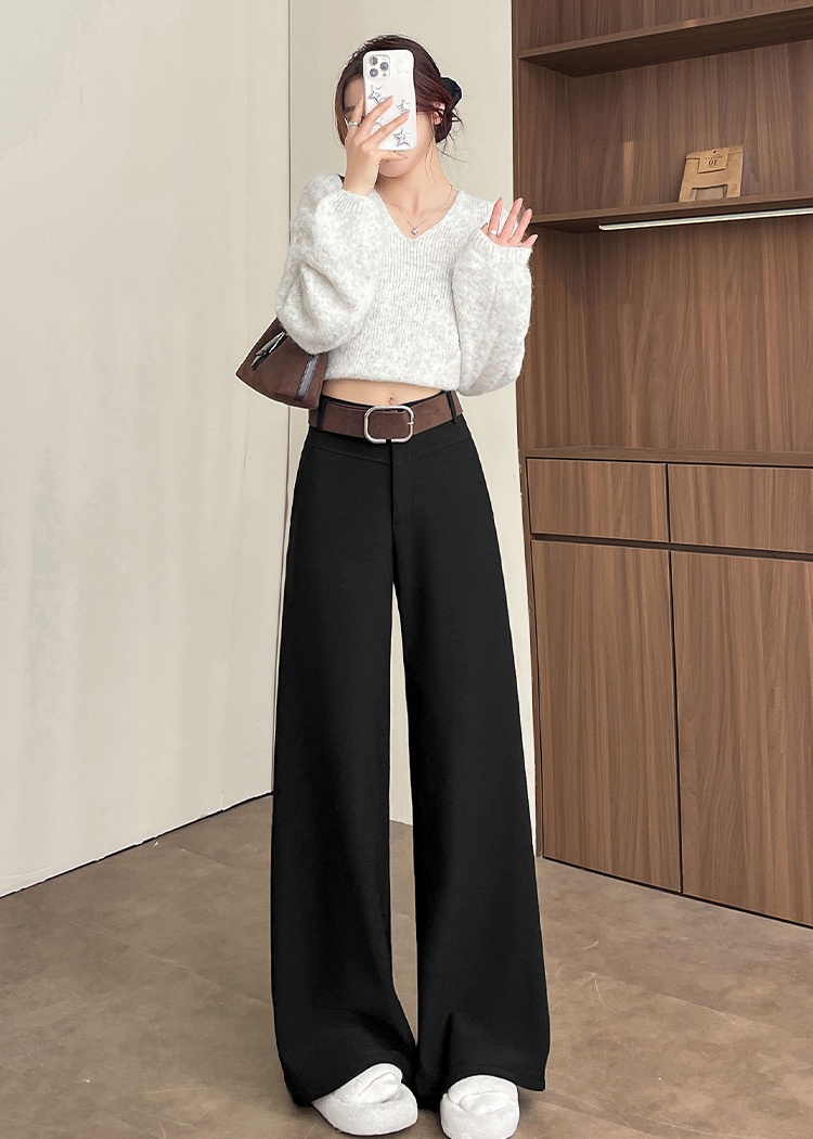 Straight wide leg pants business suit for women