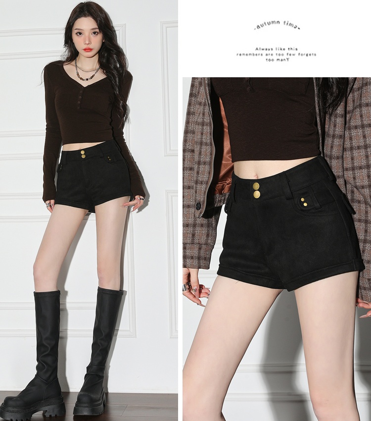 Bottoming boots pants American style shorts for women