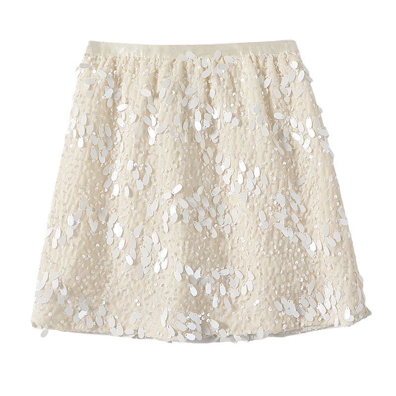 Glitter skirt high waist short skirt for women
