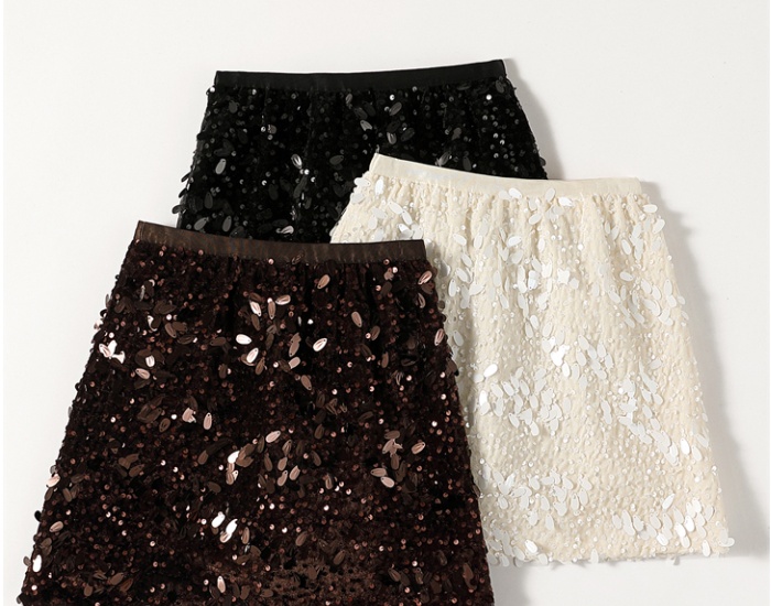 Glitter skirt high waist short skirt for women