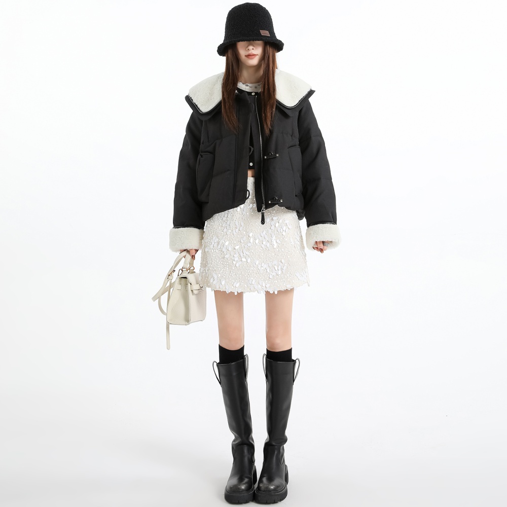 Glitter skirt high waist short skirt for women