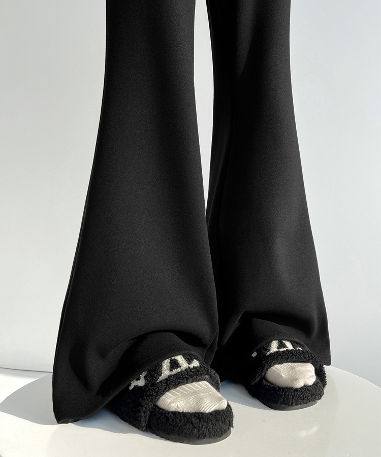High waist sweatpants cashmere flare pants for women