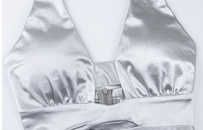 Slim package hip night show dress halter sexy T-back