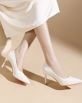Fine-root high-heeled shoes pointed platform for women