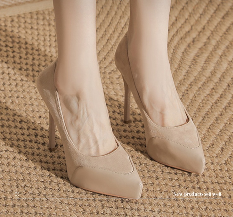 Broadcloth shoes fine-root high-heeled shoes