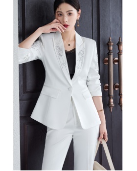 Purple autumn coat fashion satin business suit a set for women