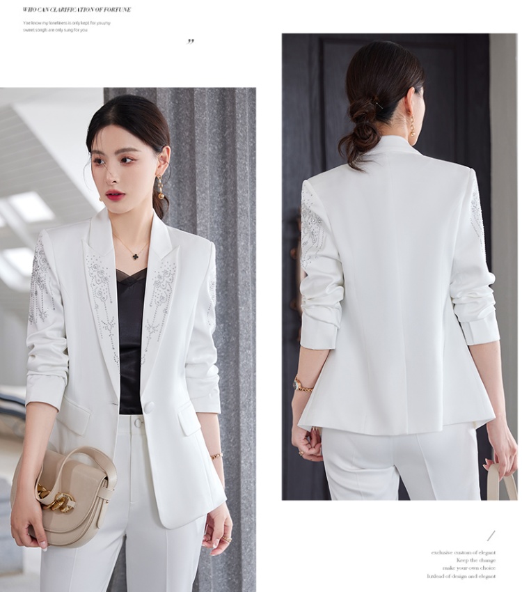 Purple autumn coat fashion satin business suit a set for women