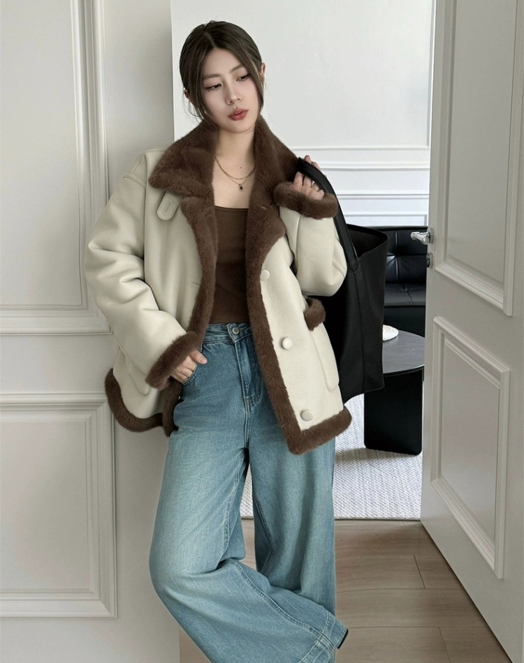 Retro autumn and winter locomotive thick jacket for women