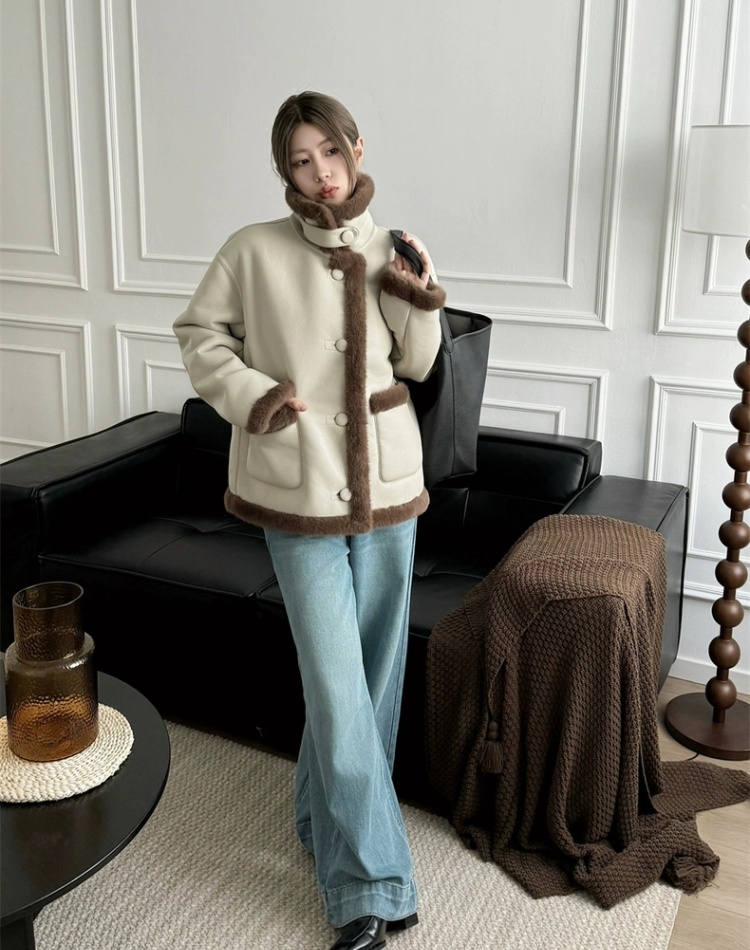 Retro autumn and winter locomotive thick jacket for women