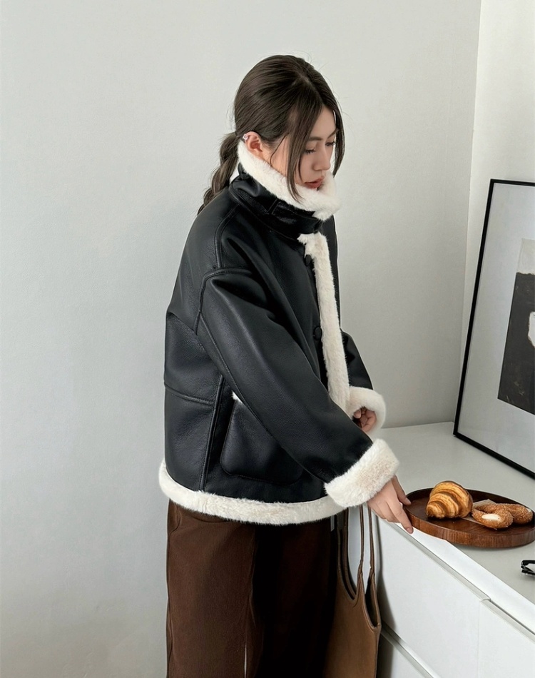 Retro autumn and winter locomotive thick jacket for women
