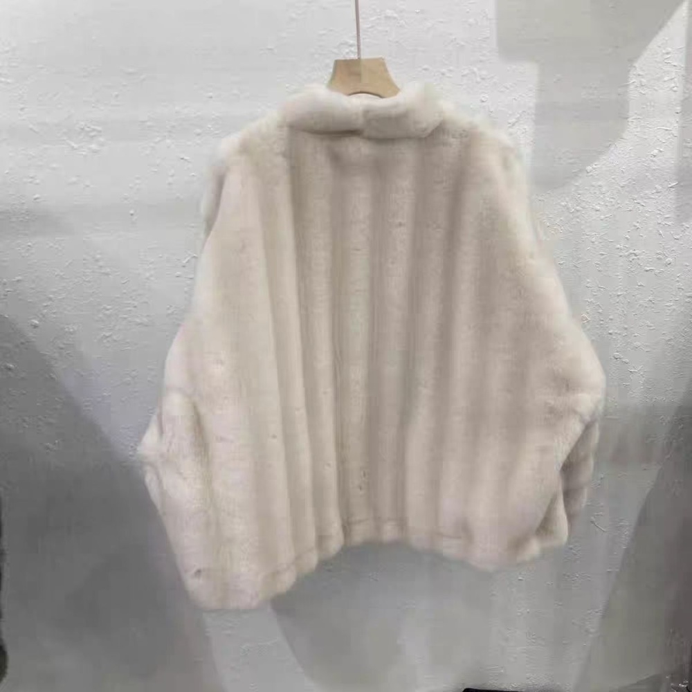 Brown fashion faux fur niche thick jacket