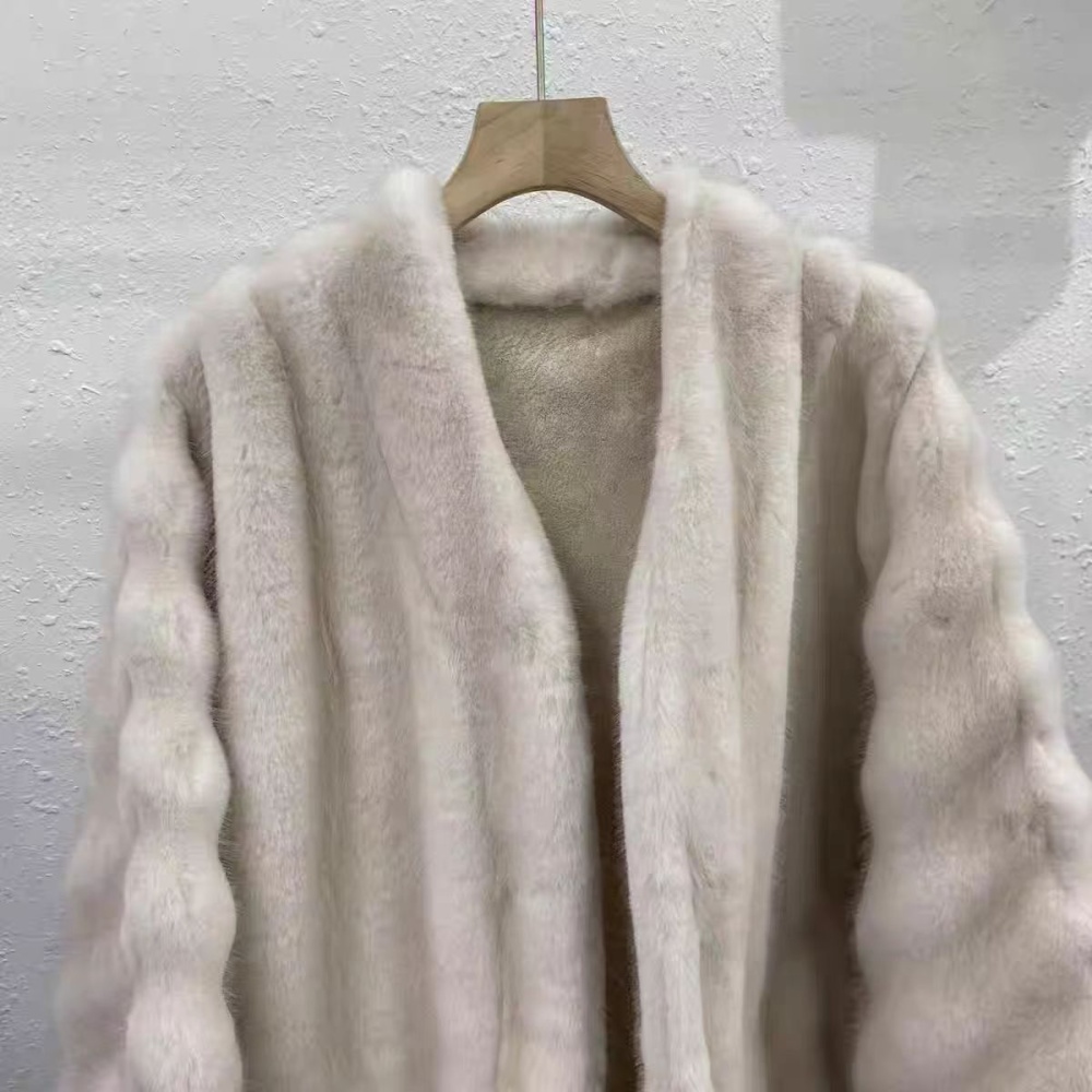 Brown fashion faux fur niche thick jacket