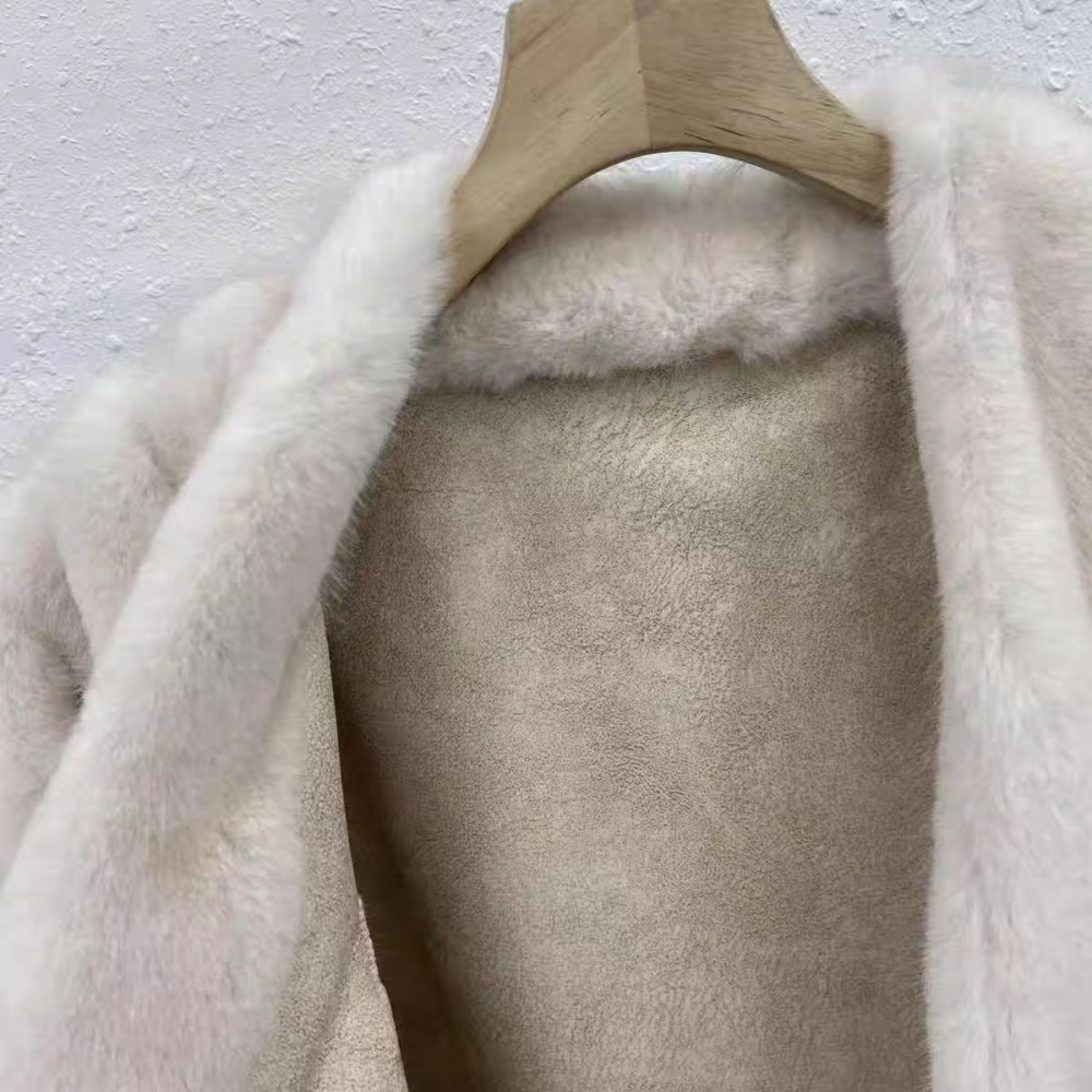 Brown fashion faux fur niche thick jacket