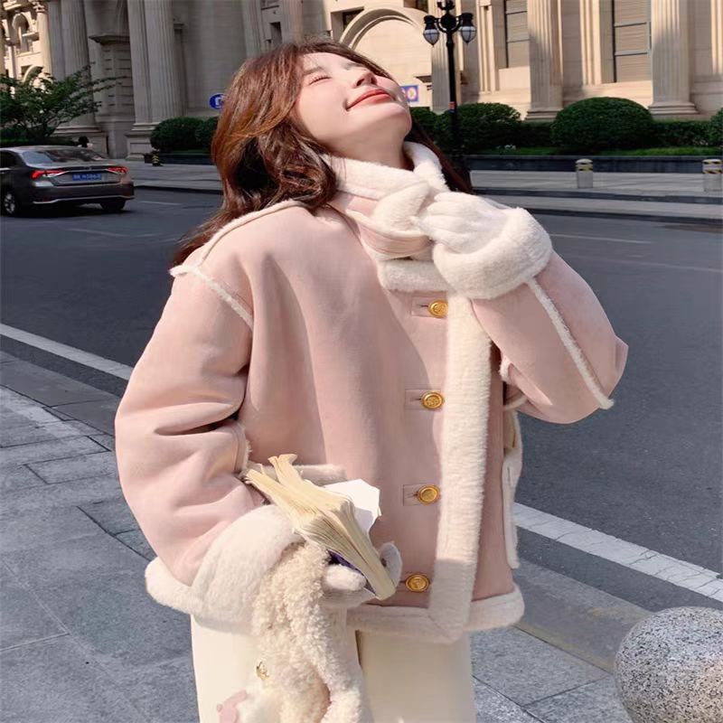 Locomotive plus velvet suede chanelstyle fur coat