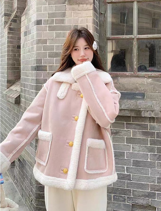 Locomotive plus velvet suede chanelstyle fur coat