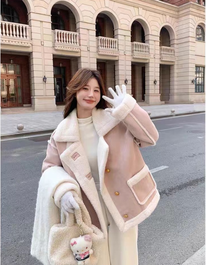 Locomotive plus velvet suede chanelstyle fur coat