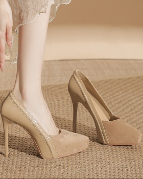 Broadcloth pointed shoes France style high-heeled shoes