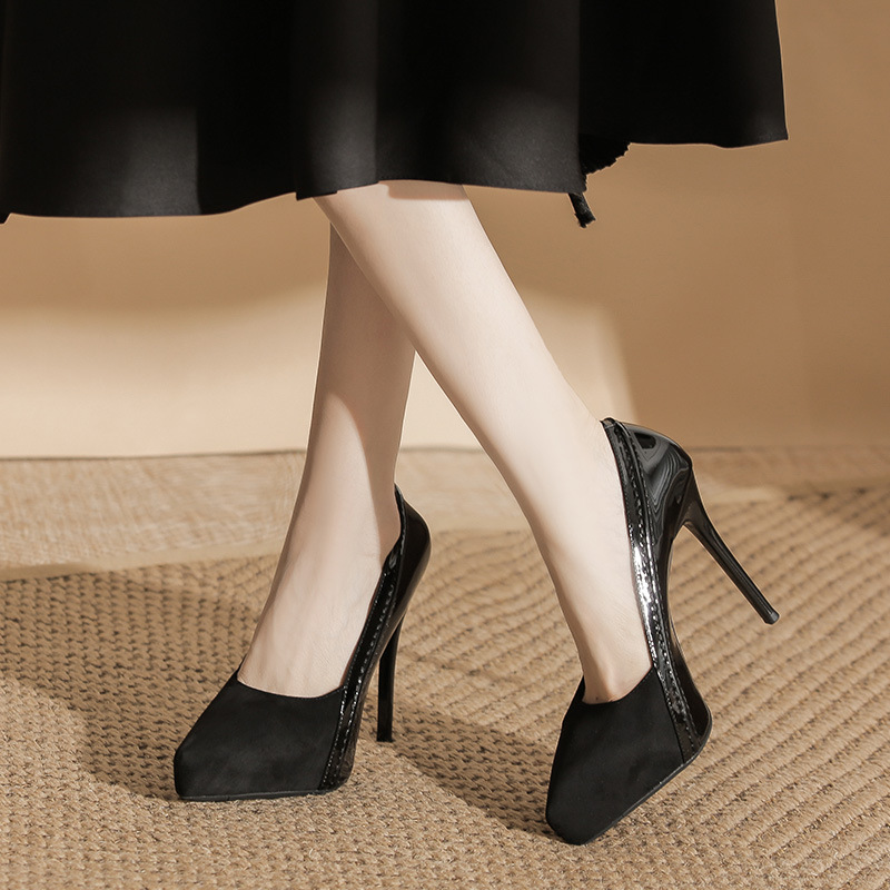 Broadcloth pointed shoes France style high-heeled shoes