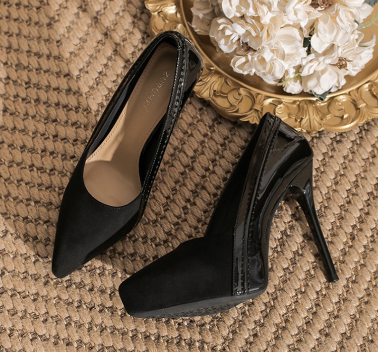 Broadcloth pointed shoes France style high-heeled shoes