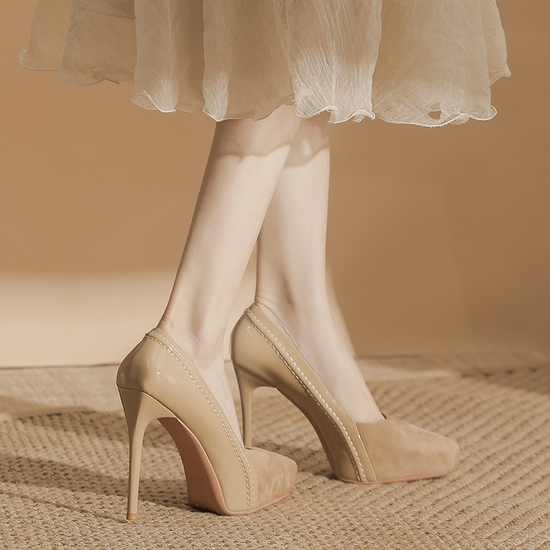 Broadcloth pointed shoes France style high-heeled shoes