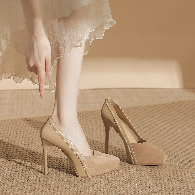 Broadcloth pointed shoes France style high-heeled shoes