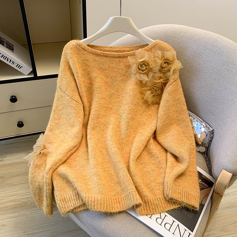 Knitted thick tops winter lazy sweater