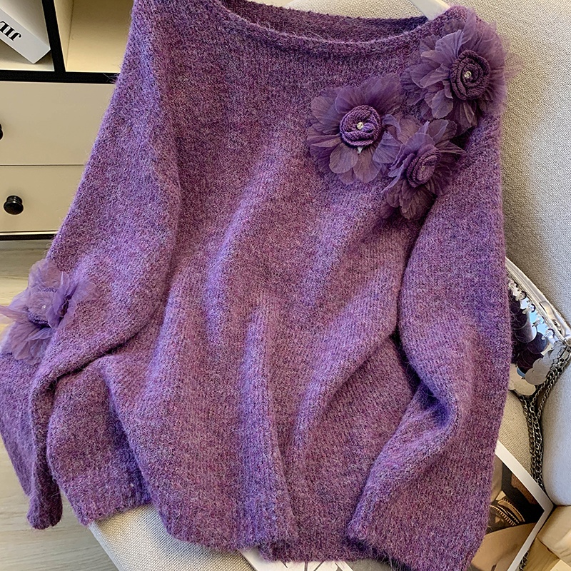 Knitted thick tops winter lazy sweater